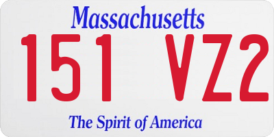 MA license plate 151VZ2