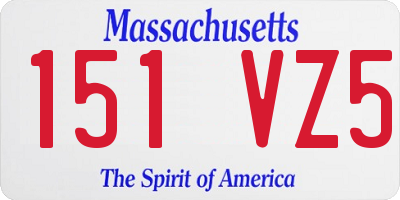MA license plate 151VZ5