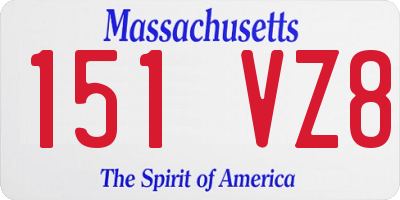 MA license plate 151VZ8