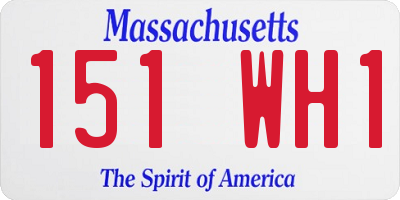 MA license plate 151WH1