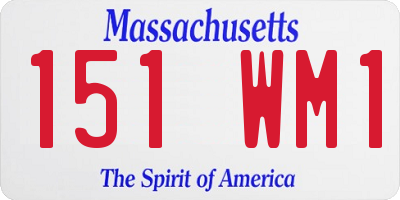 MA license plate 151WM1