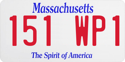 MA license plate 151WP1