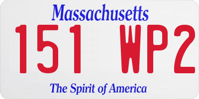 MA license plate 151WP2