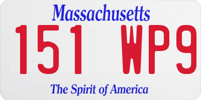 MA license plate 151WP9