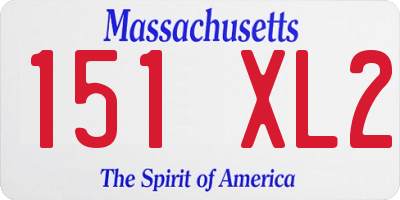 MA license plate 151XL2