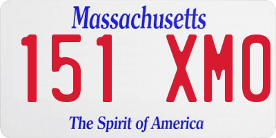 MA license plate 151XM0