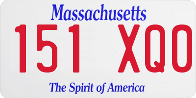 MA license plate 151XQ0