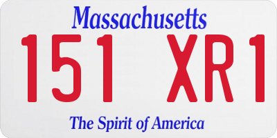 MA license plate 151XR1