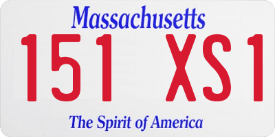 MA license plate 151XS1