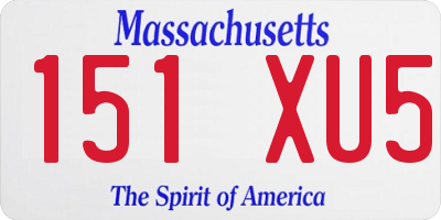 MA license plate 151XU5