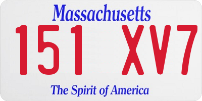 MA license plate 151XV7