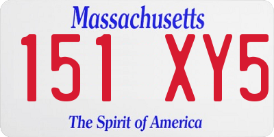 MA license plate 151XY5