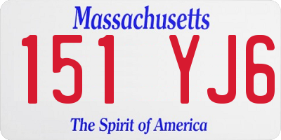 MA license plate 151YJ6