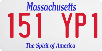 MA license plate 151YP1