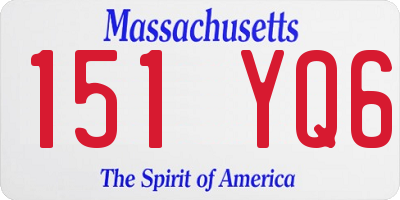 MA license plate 151YQ6
