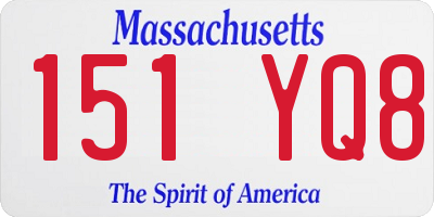 MA license plate 151YQ8