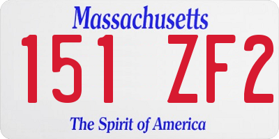 MA license plate 151ZF2