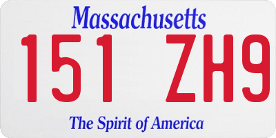 MA license plate 151ZH9