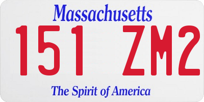 MA license plate 151ZM2