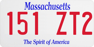 MA license plate 151ZT2