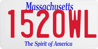 MA license plate 1520WL