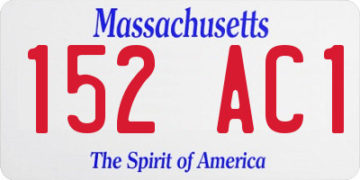 MA license plate 152AC1