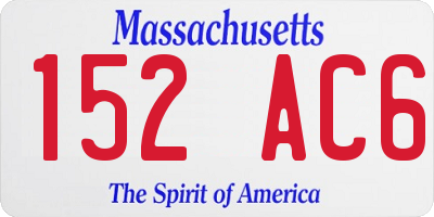 MA license plate 152AC6