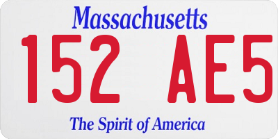 MA license plate 152AE5