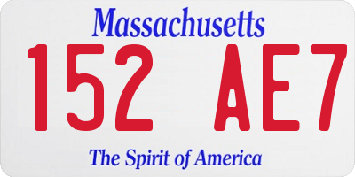 MA license plate 152AE7
