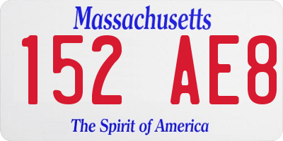 MA license plate 152AE8