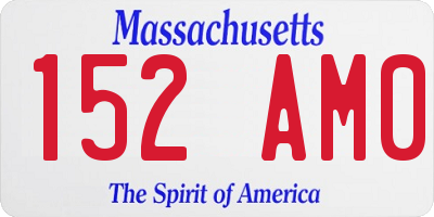 MA license plate 152AM0