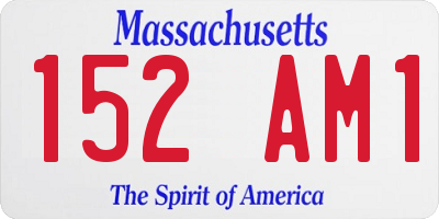 MA license plate 152AM1