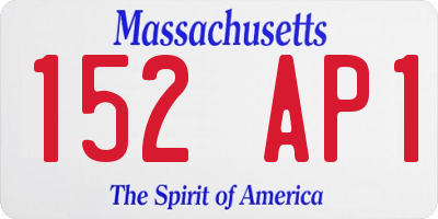 MA license plate 152AP1