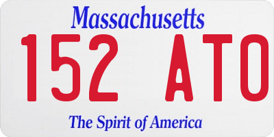 MA license plate 152AT0