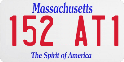MA license plate 152AT1