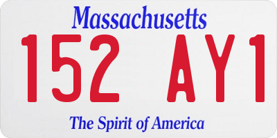 MA license plate 152AY1