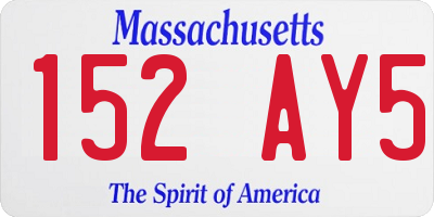 MA license plate 152AY5