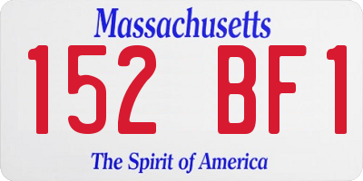 MA license plate 152BF1