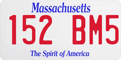 MA license plate 152BM5