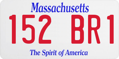 MA license plate 152BR1