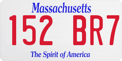 MA license plate 152BR7
