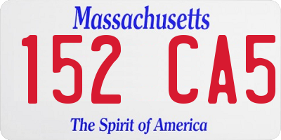 MA license plate 152CA5