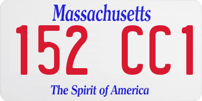 MA license plate 152CC1