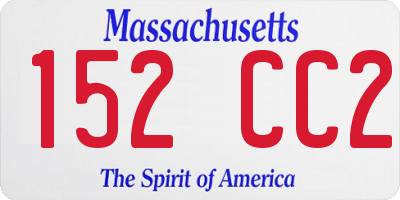 MA license plate 152CC2