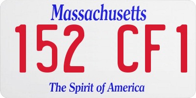 MA license plate 152CF1