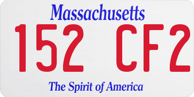 MA license plate 152CF2