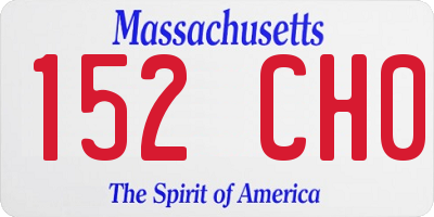 MA license plate 152CH0