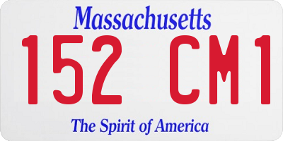MA license plate 152CM1