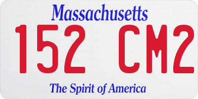 MA license plate 152CM2