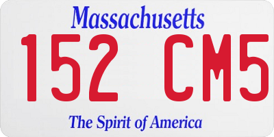 MA license plate 152CM5